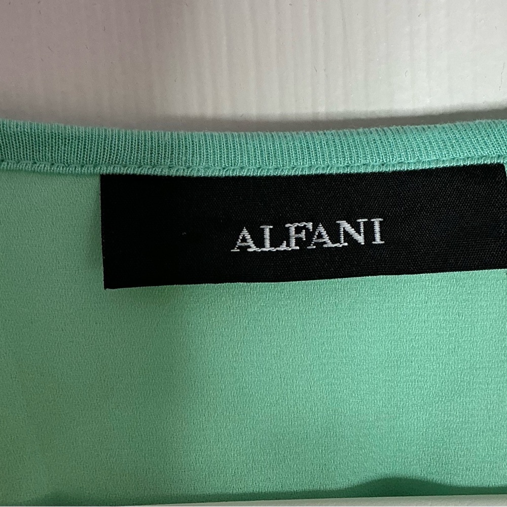 Alfani Green Ruffled Blouse - Picture 4 of 7